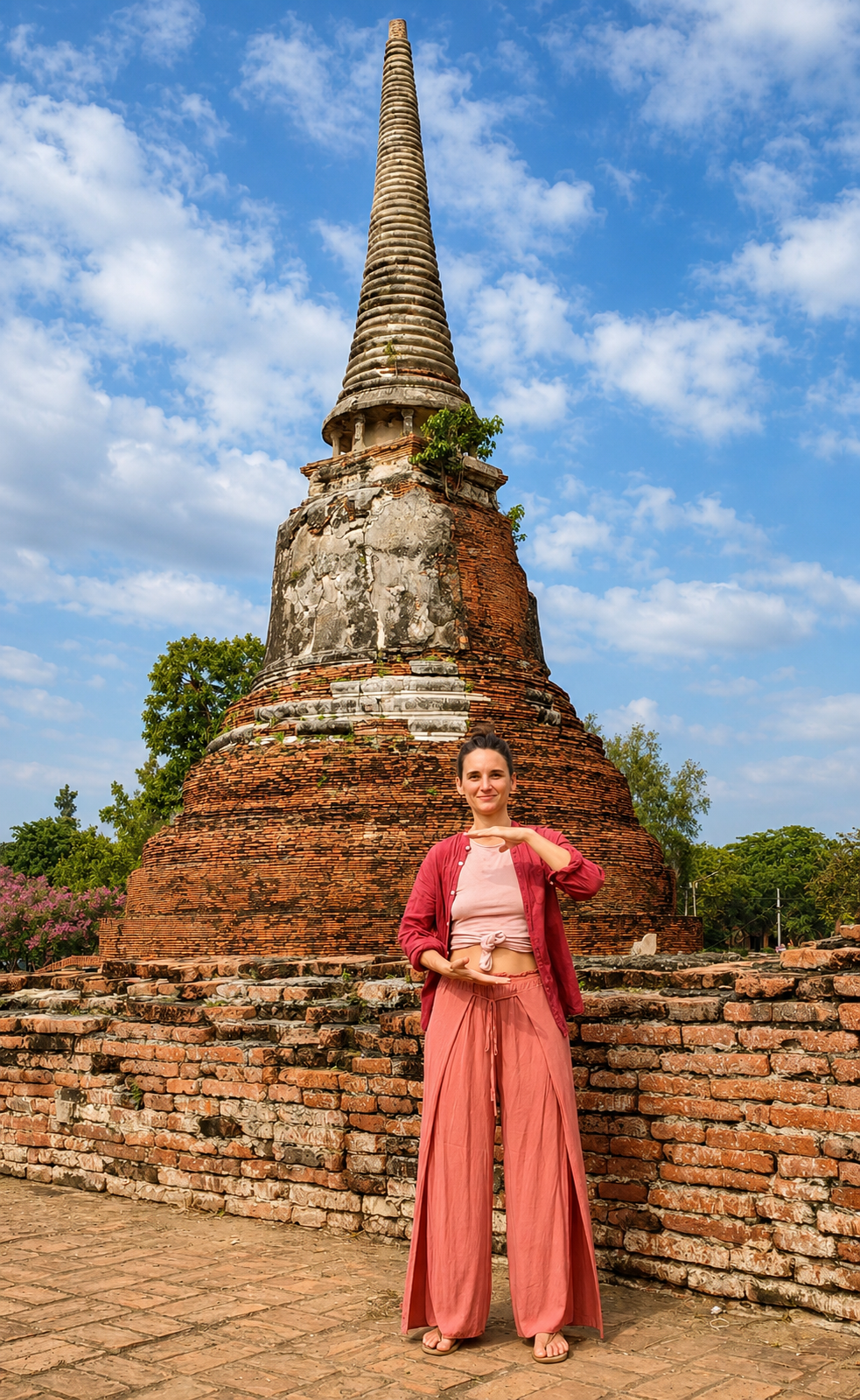 Julie Millour guiding a Qigong practice for perimenopause